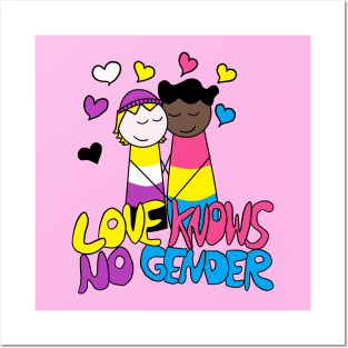 Love Knows No Gender (Nonbinary and Pansexual) Posters and Art